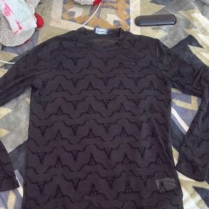 Black mesh undershirt